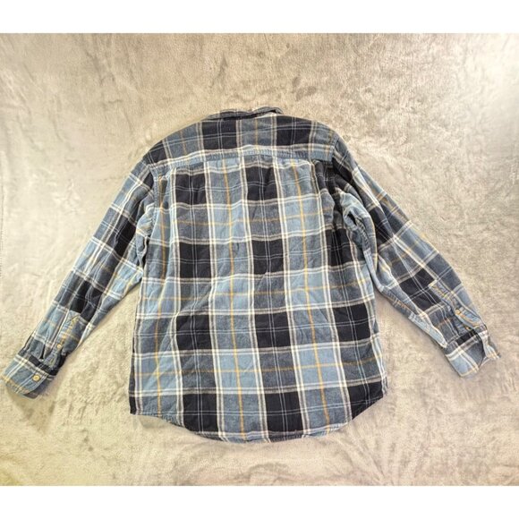 Timberland Shirt Men's Medium Blue Plaid Long Sleeve Button-Down Shirt - Picture 2 of 8
